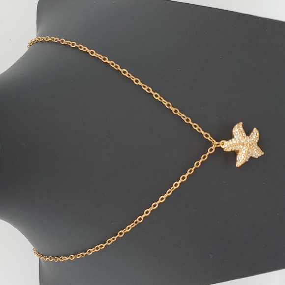 J. Crew Gold Tone Starfish Necklace - Picture 4 of 7